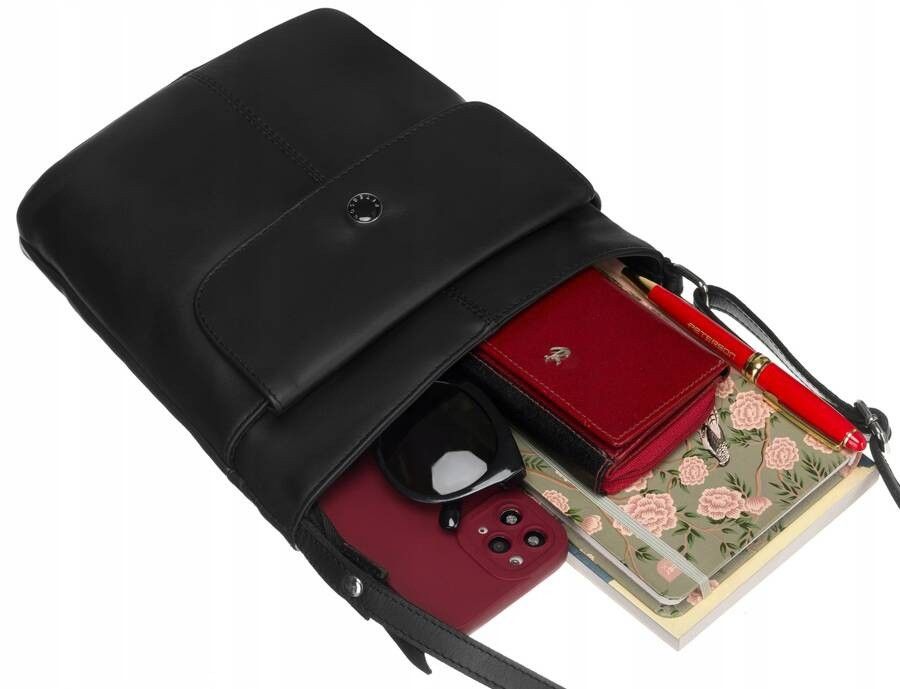 listonoszka damska z licowej skóry naturalnej - peterson