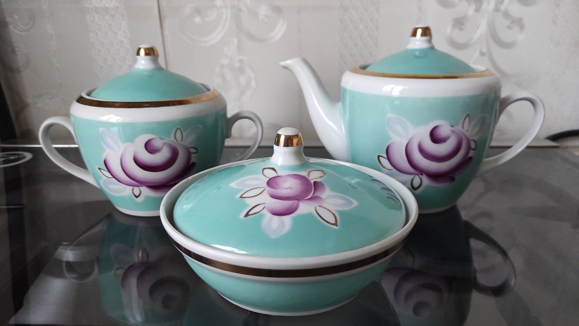 Сервиз чайный Полонное чайная пара, чашка, голубой