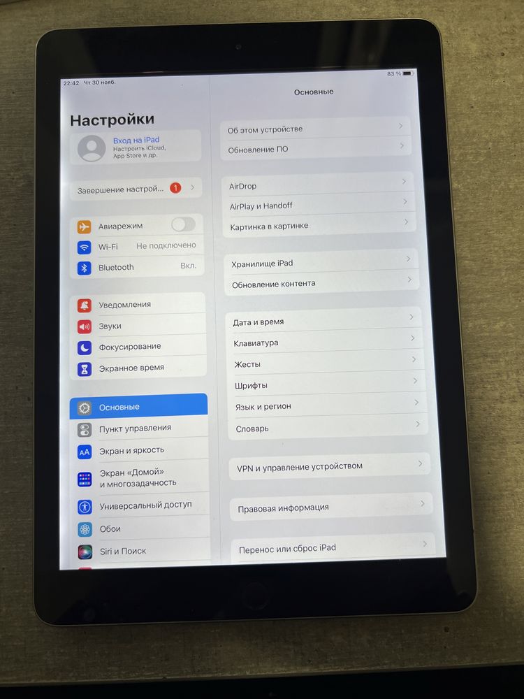 iPad 5 покоління. 32GB. Space Grey. Без обмежень. Гарантія