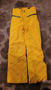 Spodnie narciarskie 12 lat żółte stan idealny z elastycznymi szelkami