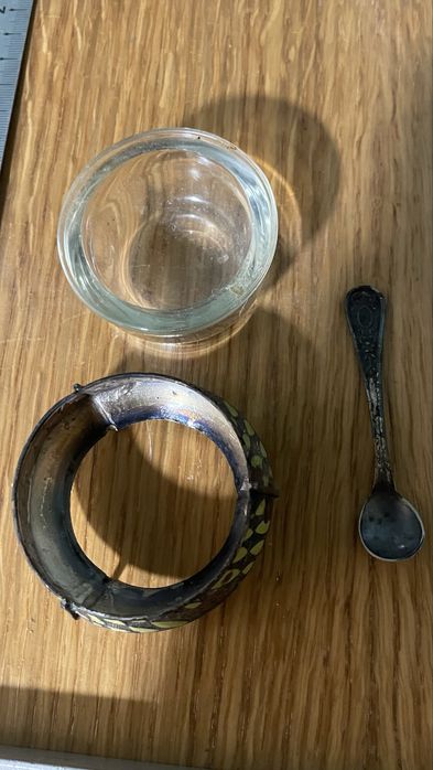 Солонка з ложечкою-горячі емалі (1юммет)