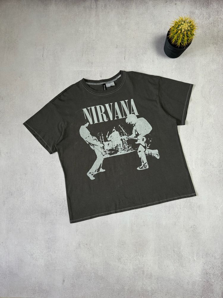 Футболка оверсайз чоловіча Nirvana H&M оригінал