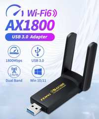 USB сетевая WiFi 6 AX адаптер Fenvi FU-AX1800,  1800 Мбит/с