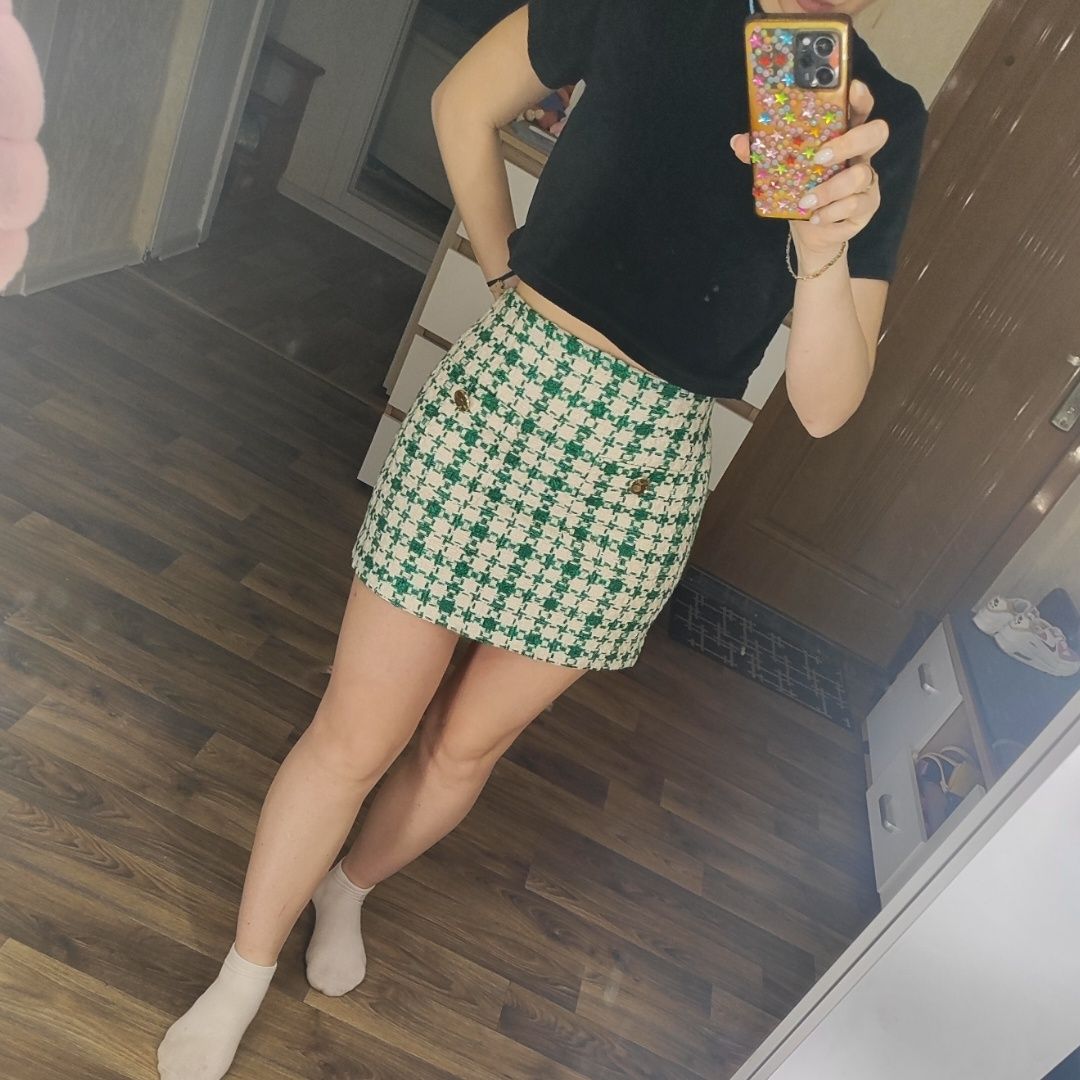 Одежда Зара, куртка пуфер zara,юбка Zara, гольф топ Zara,кофта в рубчи