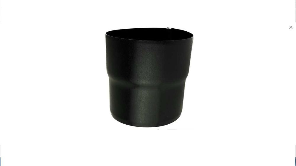 MUFA, złączka rury spustowej 90mm GALECO PÓŁMAT czarny RAL 9005 2 szt