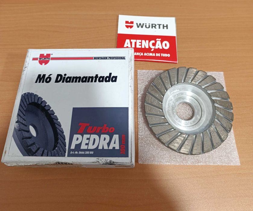 Mó / Disco diamantado para pedra - 100 mm - Wurth - como nova