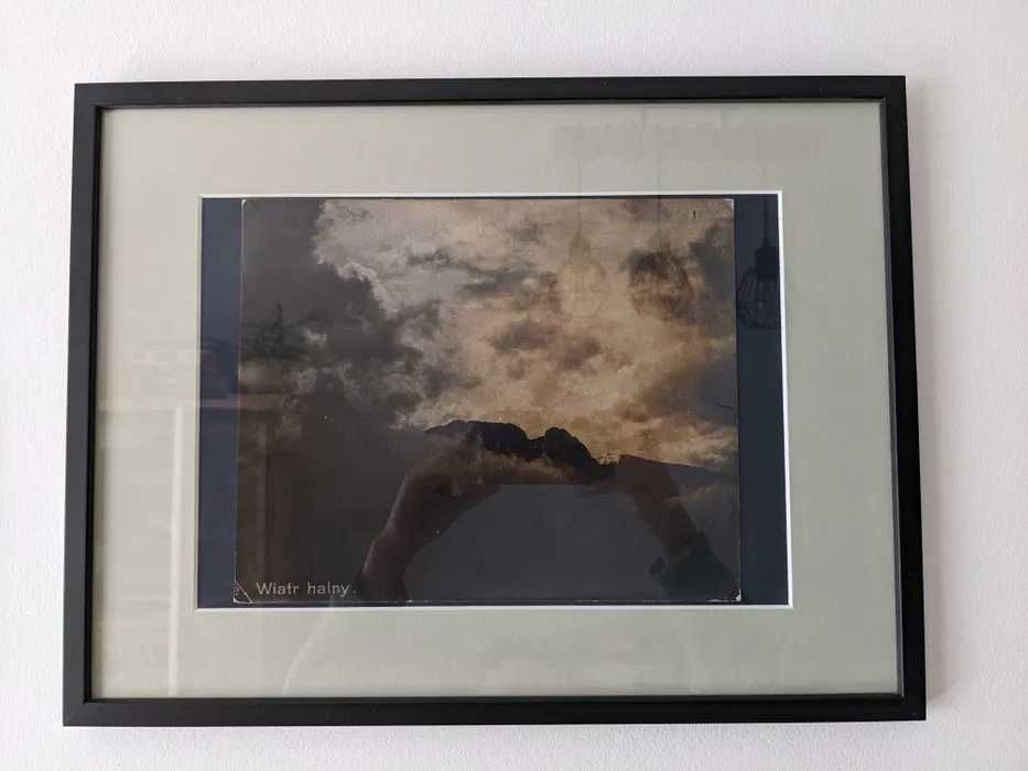 Wiatr halny zdjęcie Gubałówka Tatry oprawione biały kruk