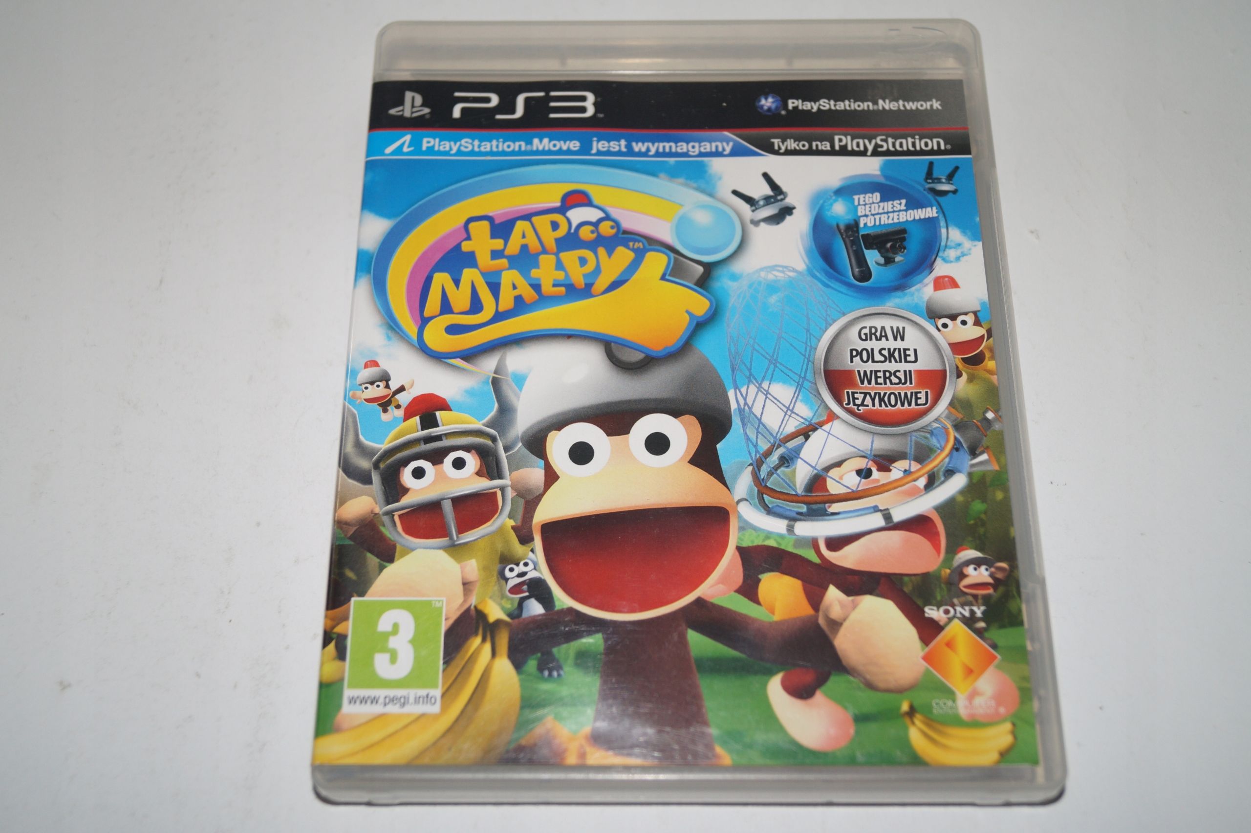 Łap Małpy Sony Playstation 3 (Ps3) Polska Wersja