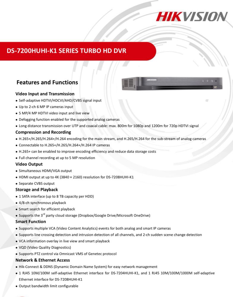 Rejestrator HIKVISION DS-7204HUHI-K1