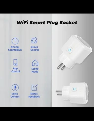 Tomada inteligente WiFi - Com medição de consumo de energia