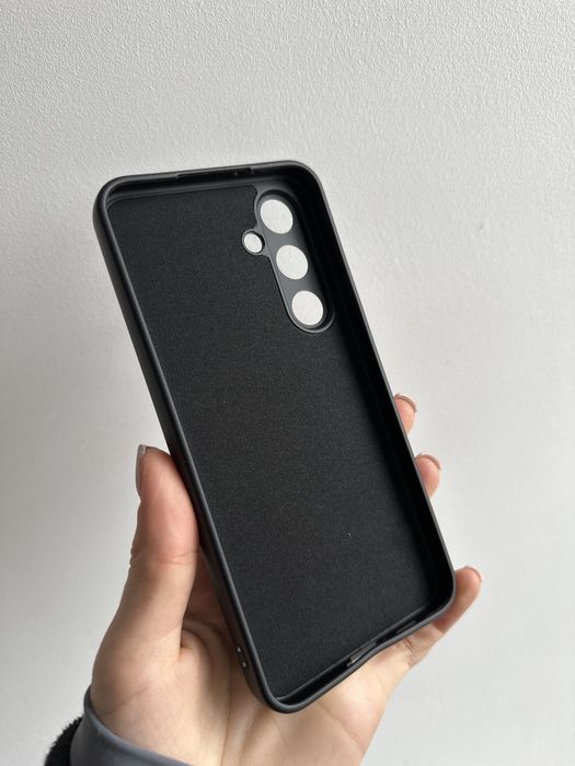 Szkło hartowane i etui czarne silikonowe do SAMSUNG S24 FE