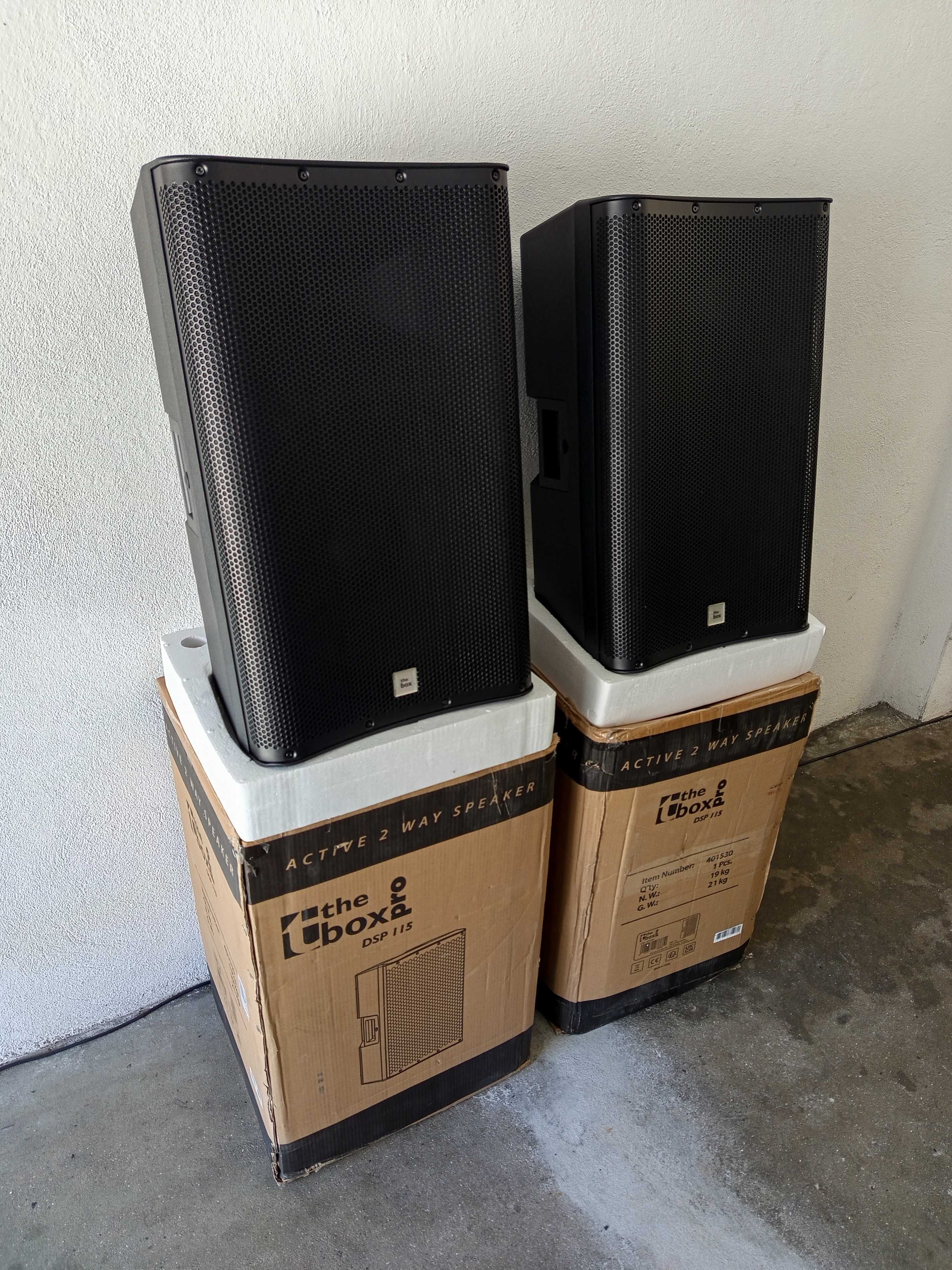 Colunas the box pro DSP 15 1400W Amplificadas Novas