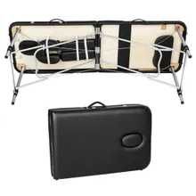 stół do masażu czarny 3-strefowy