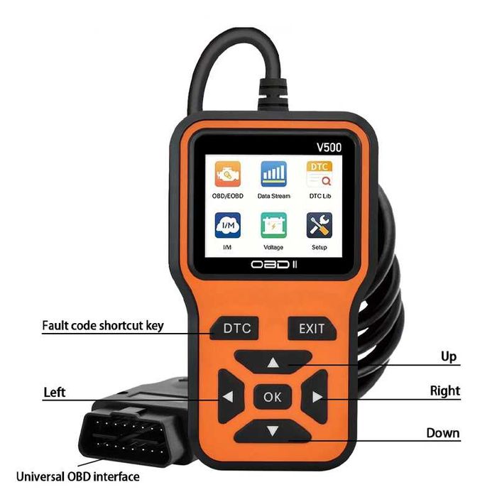 Skaner tester diagnostyczny OBD2 V500 czytnik kodów kontrola napięcia