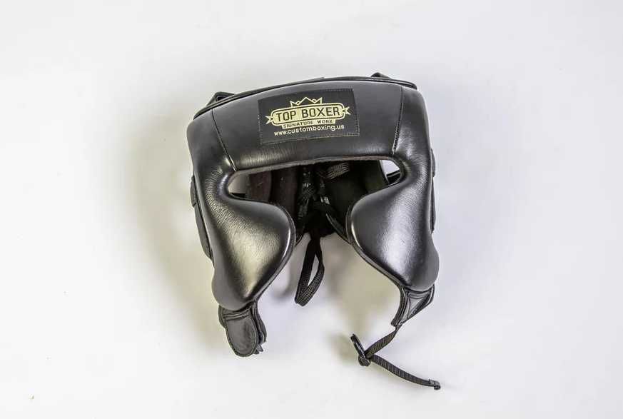 Шлем для бокса Top Boxer GLADIATOR Headgear. Размер L. Чёрный.