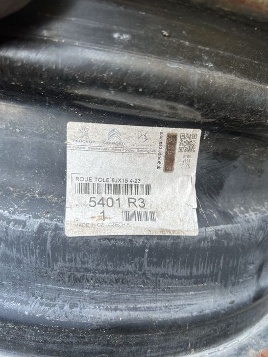 Felgi stalowe OE 6Jx15H2 ET23 4x108 Citroen C3