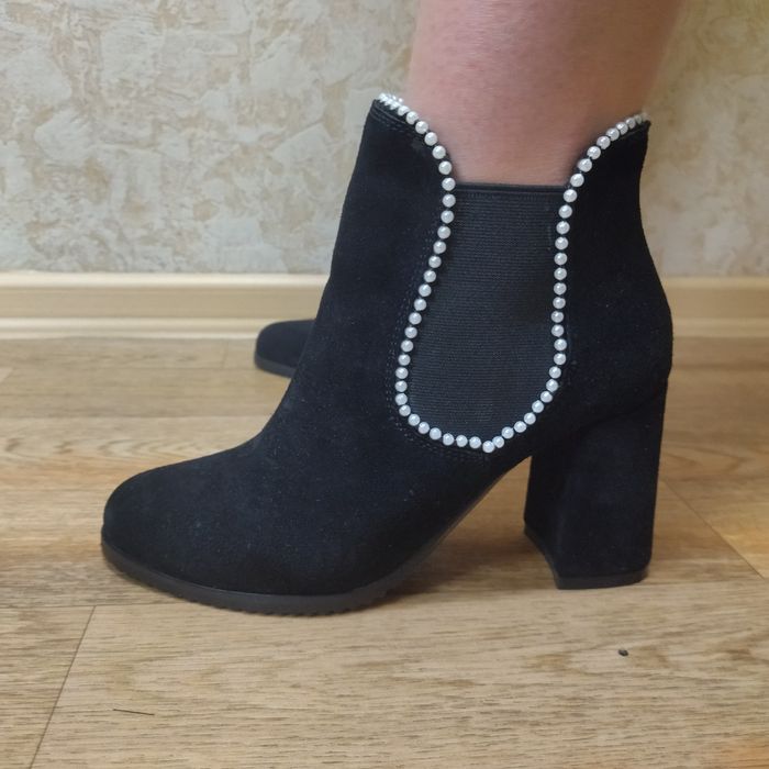 Ботильоны демисезонные замшевые