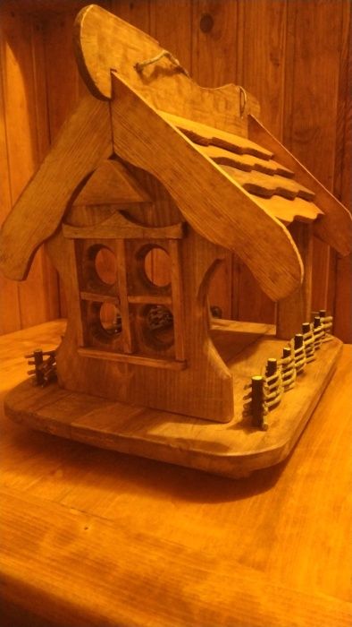 Игрушка для детей дерево домик птици зима16
