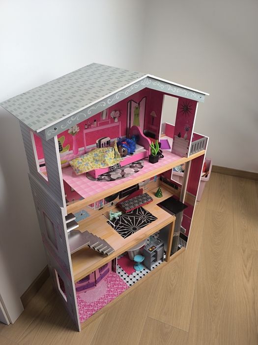 Drewniany domek barbie 114 cm ecotoys