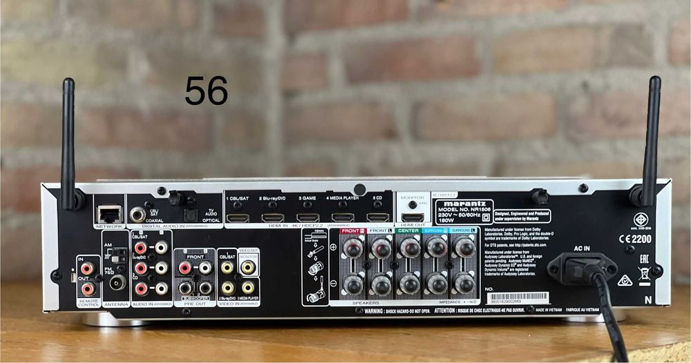 Marantz NR1506 7.2 Wifi BT 4k 60p Atmos DTSX Spotify ARC