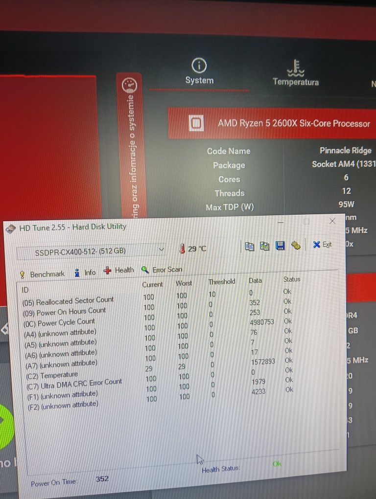 PC Gamingowy Ryzen 5 2600X, 32GB DDR4, GTX 1060 6GB, SSD 512gb,
