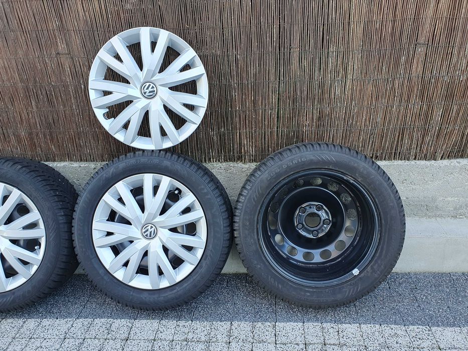 4x Oryginalne koła 16-stki VW 205/55/16 91H Dunlop Sport 7,6mm 2018r.