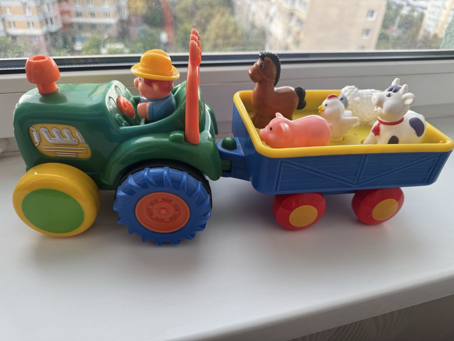 Музичний трактор Ферма з причепом Kiddieland