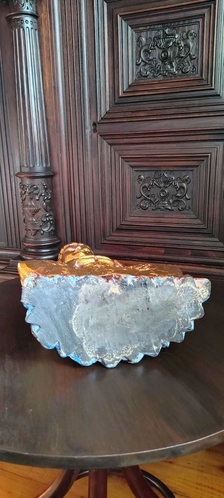 Duża drewniana figura Budda