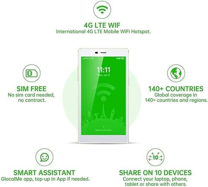GlocalMe G4Pro mobilny router GLMG21A01 4G LTE Wi-Fi Powystawowy (37b)