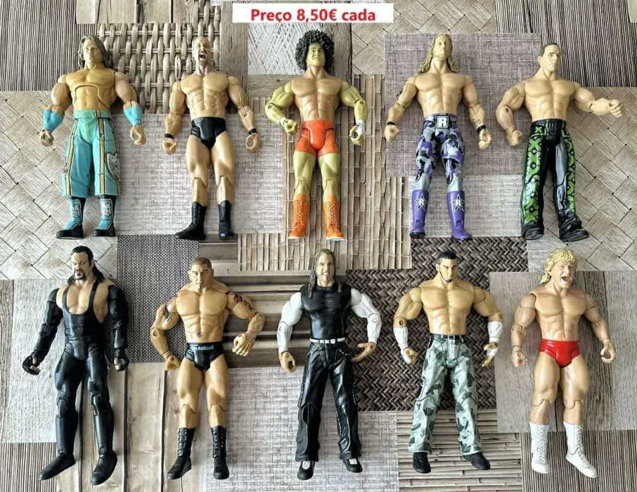 Bonecos wwe wrestling figuras ringues cintos titulo campeao brinquedos