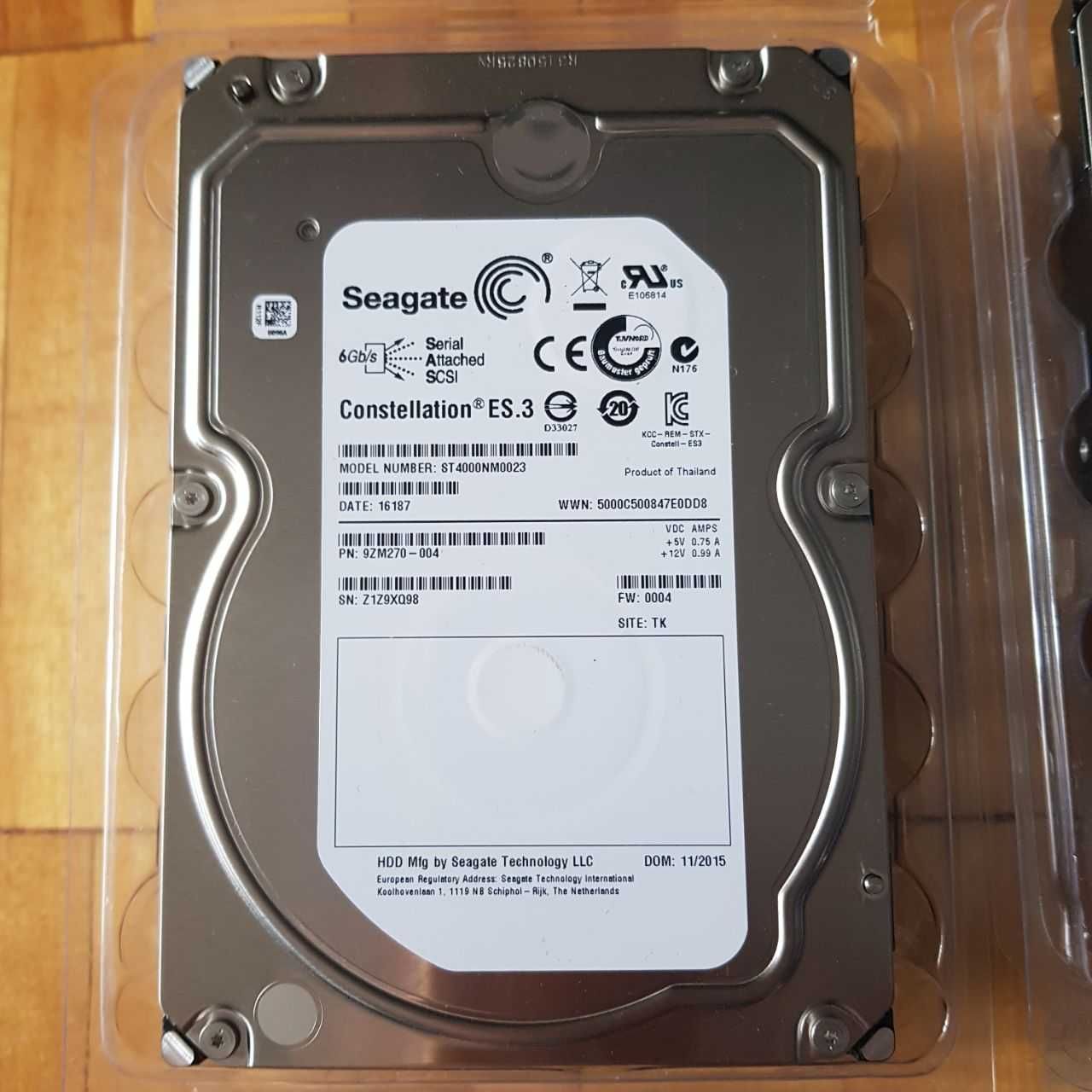 Лот з 6 дисків Seagate 4Tb 7200 SAS 6 Gbit/s (ST4000NM0023) ціна за 6!