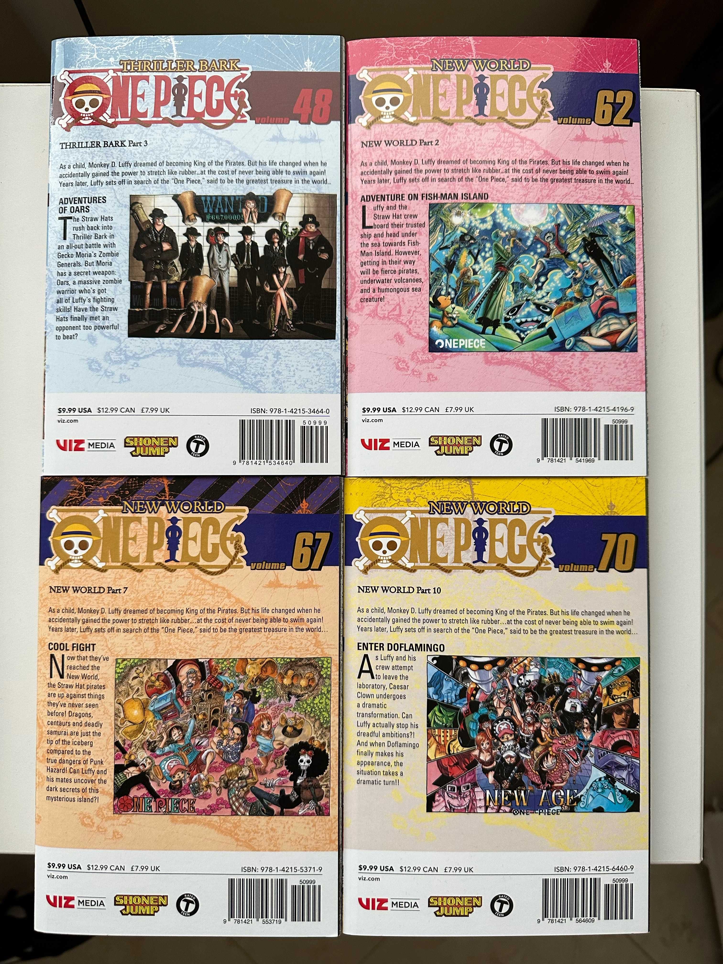 Livros One Piece NOVOS - 48, 67, 70 e 98