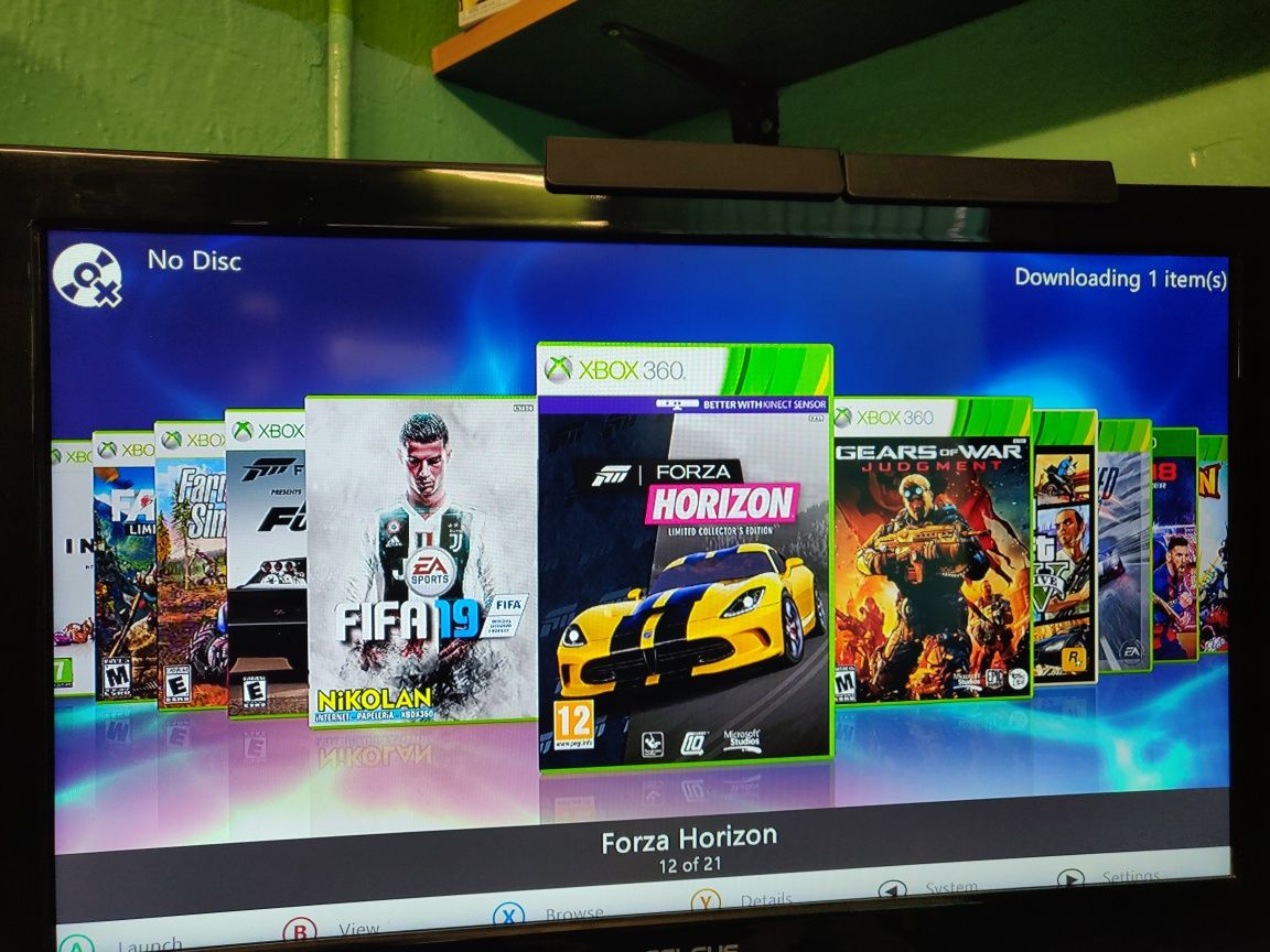 Konsola Xbox 360 250gb aurora RGH. 21 gier