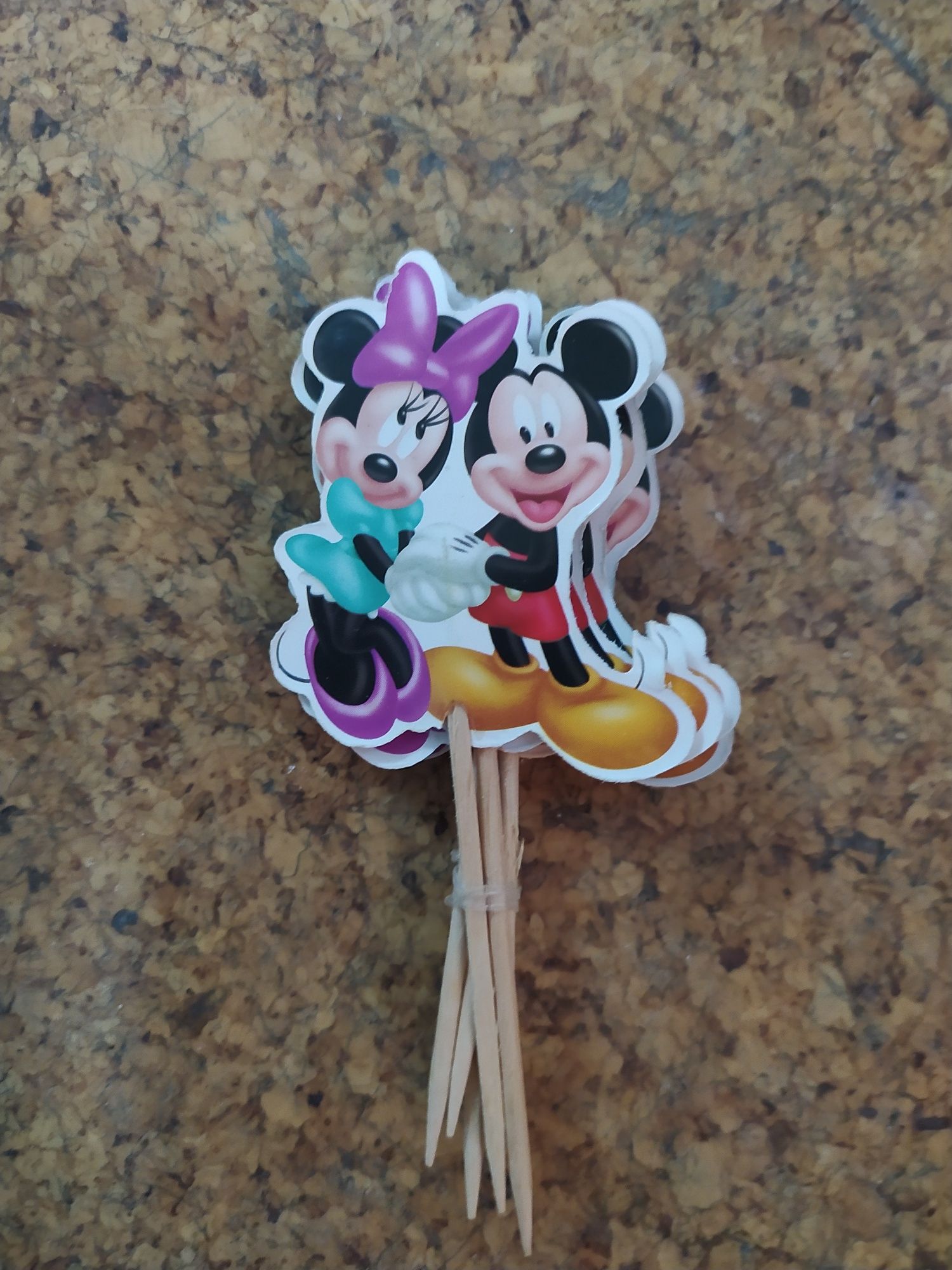 Toppers para aniversário Minie e Mickey