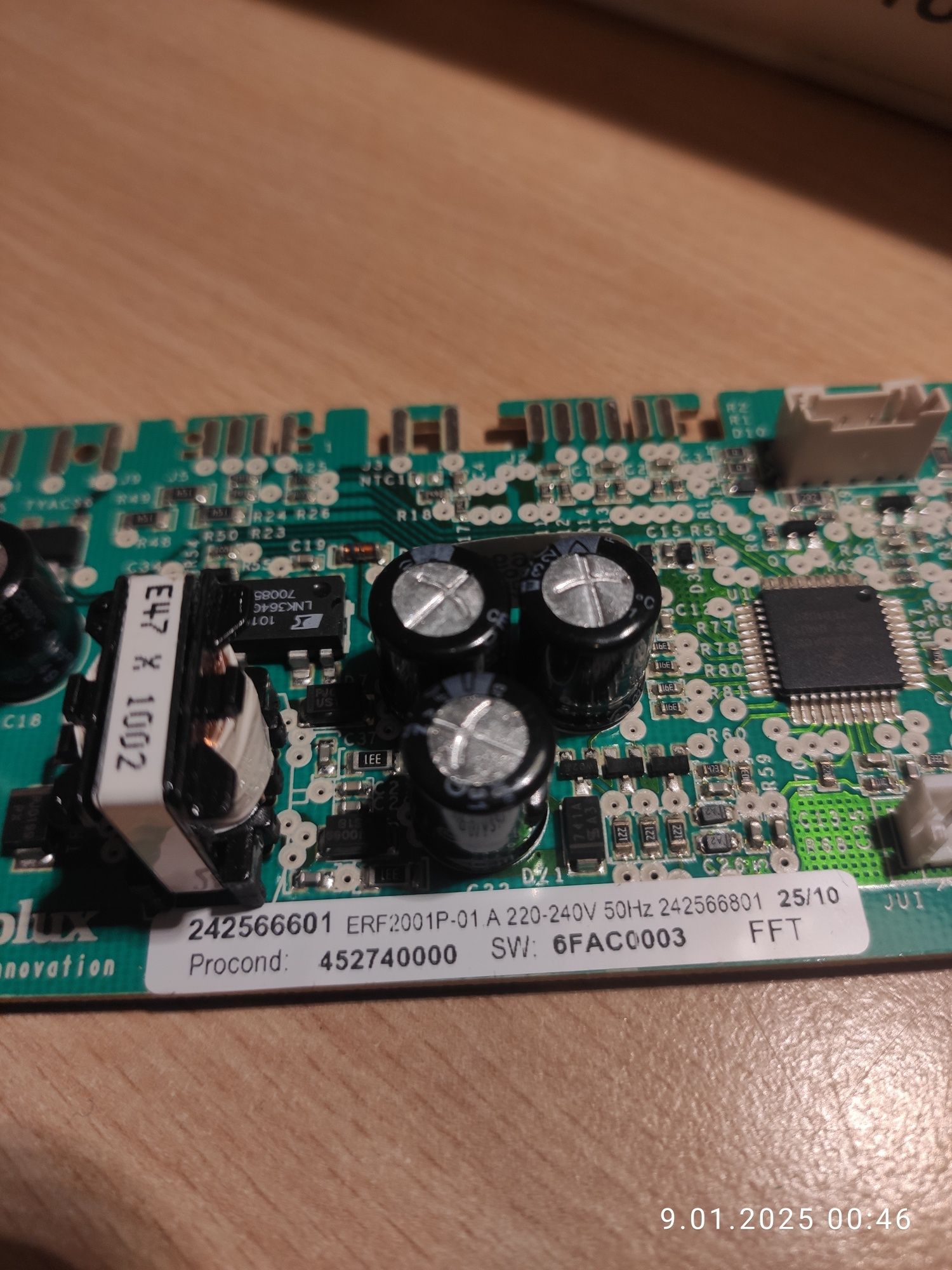 Moduł sterujący lodówki Electrolux no Frost