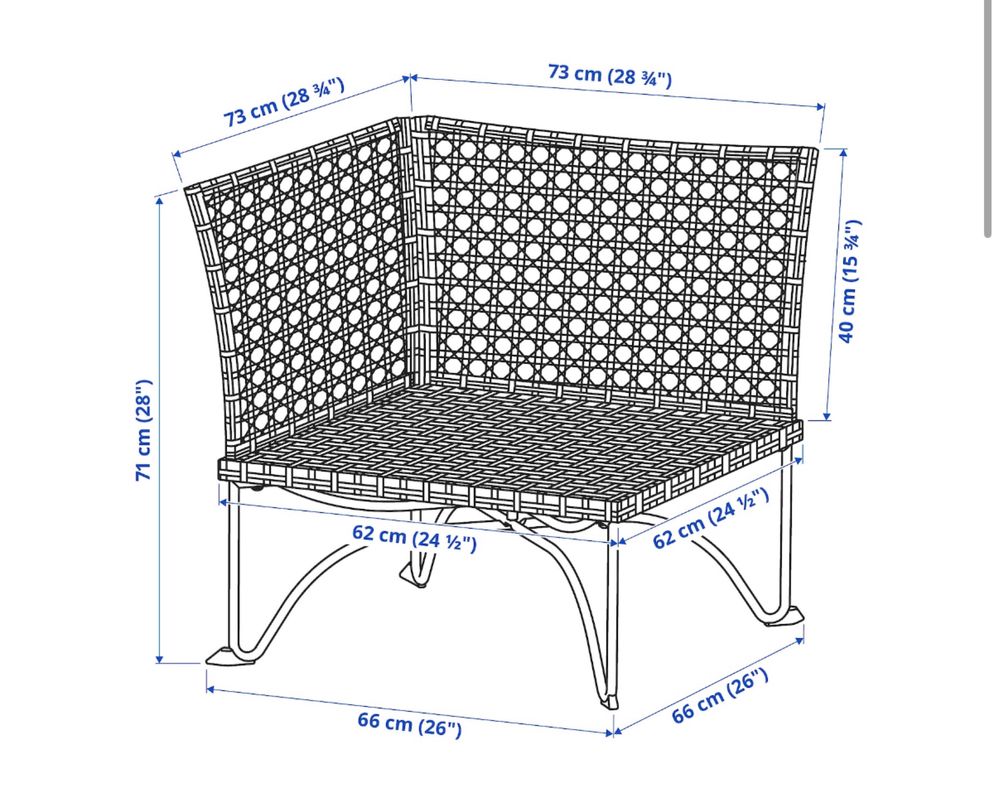 Conjunto de jardim sofás com mesa