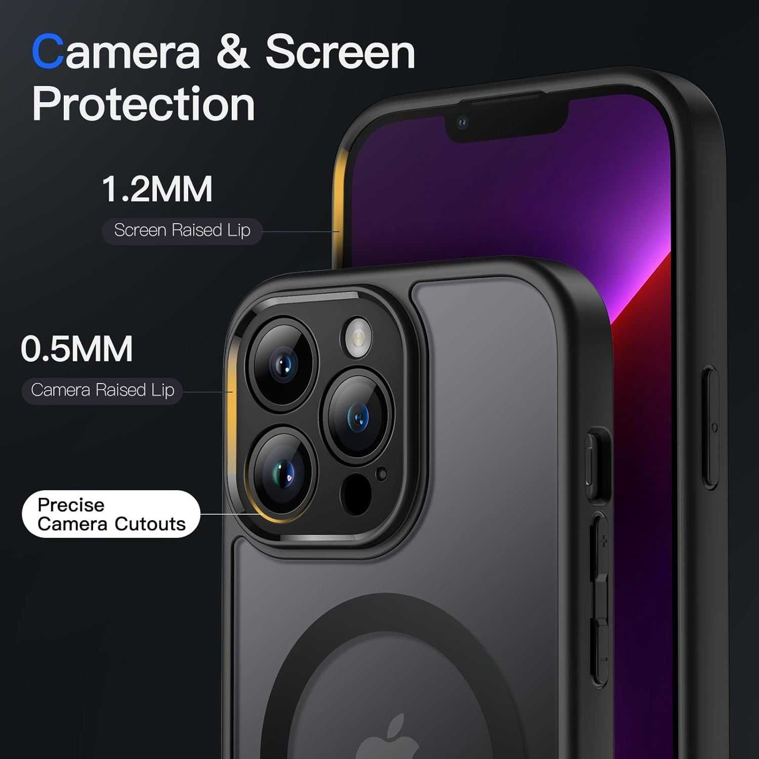 Etui plecki magnetyczne JETech do iPhone 13 Pro Max czarny