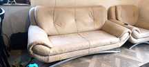 Zestaw wypoczynkowy sofa +2 fotele eko skóra