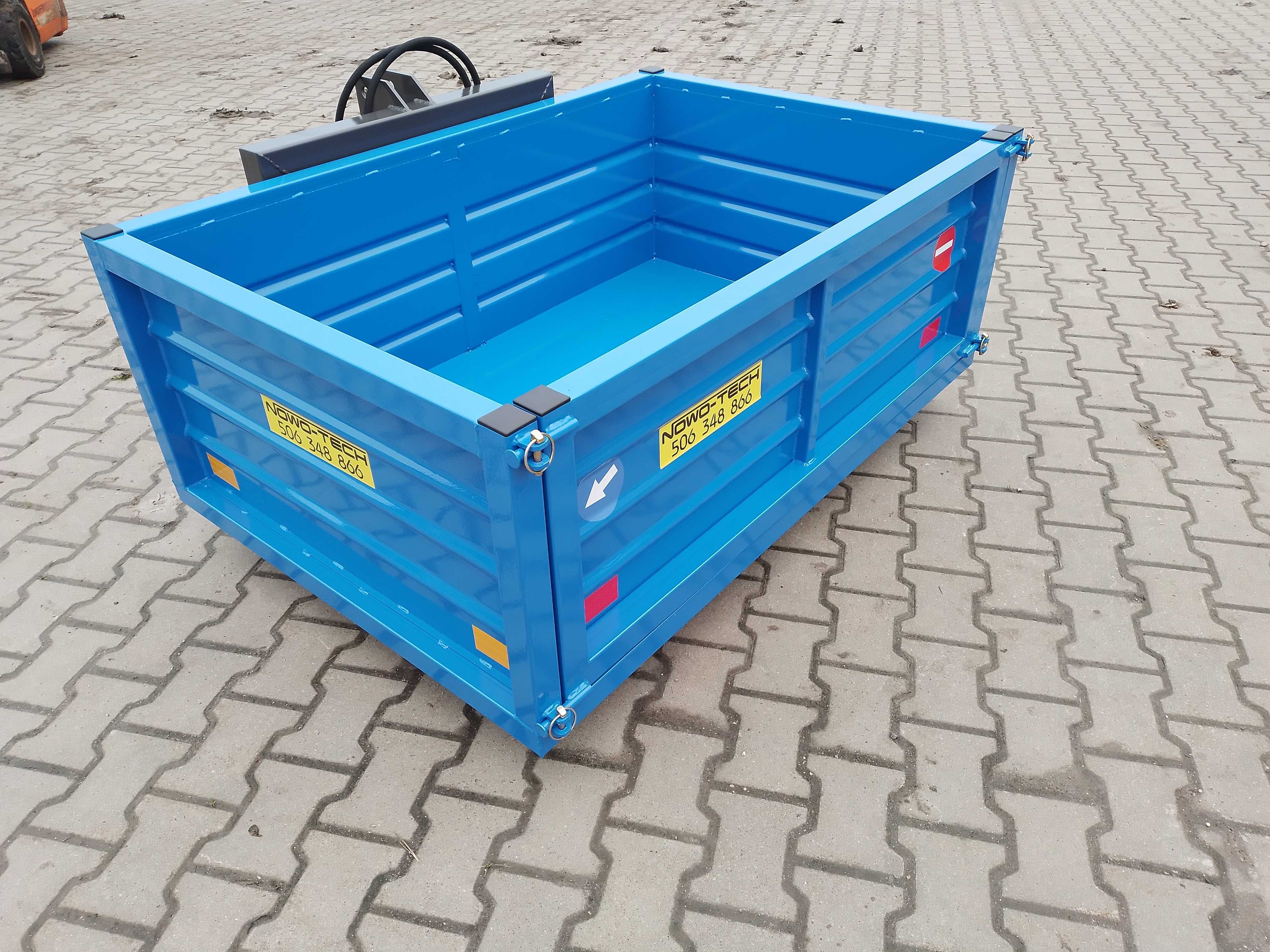 skrzynia transportowa na tył ciągnika TUZ, hydrauliczna, producent