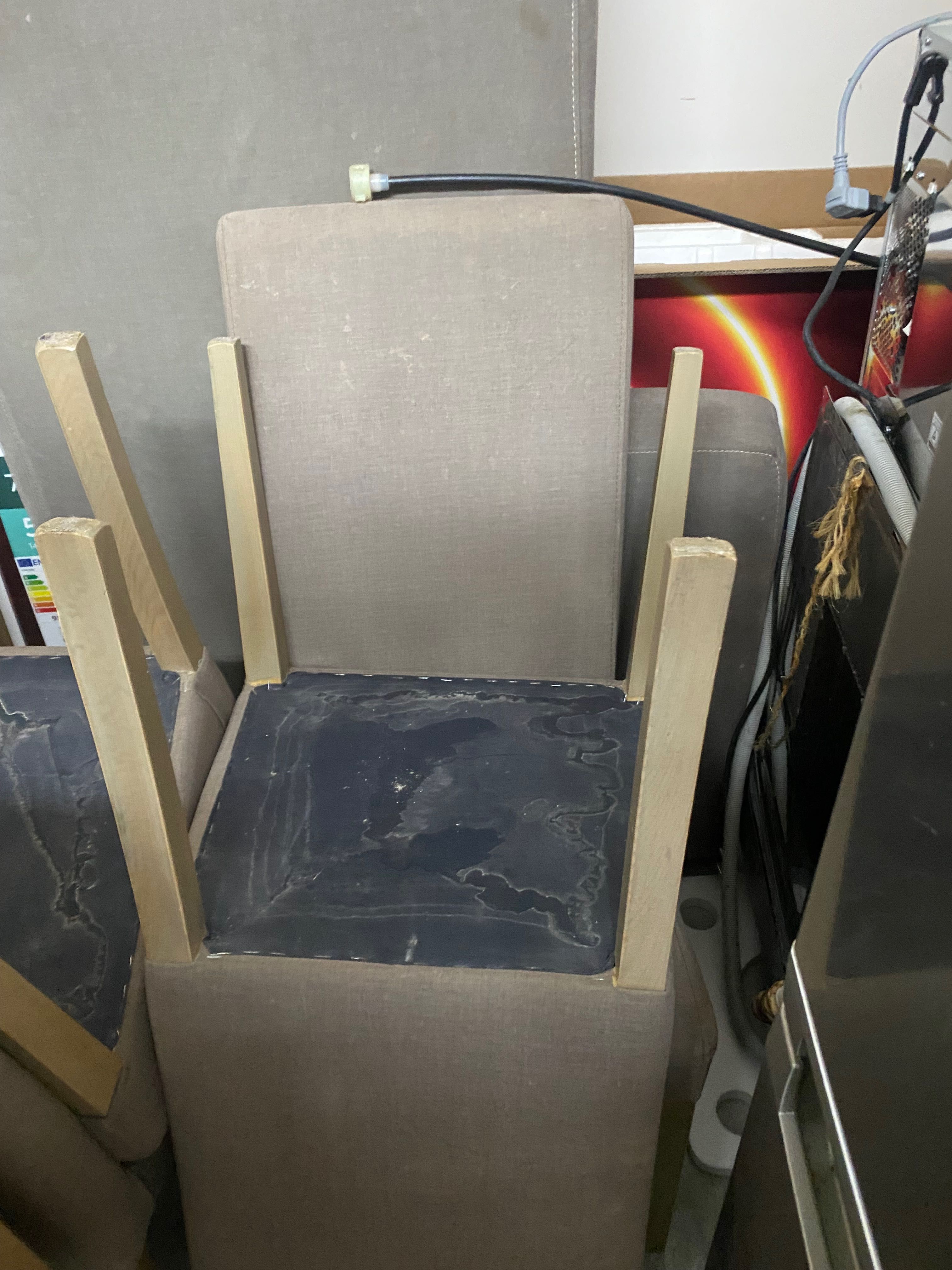 Mesa de jantar vidro com 6 cadeiras