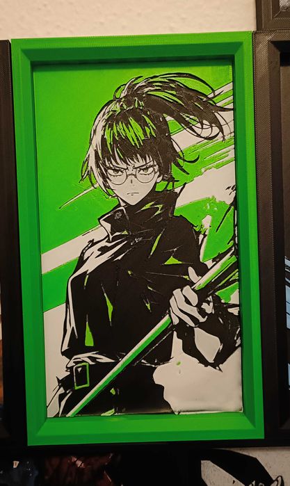 Quadro em relevo - jujutsu kaisen - maki