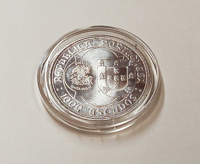Moeda de 1000 Escudos em Prata / D. João II (1995)