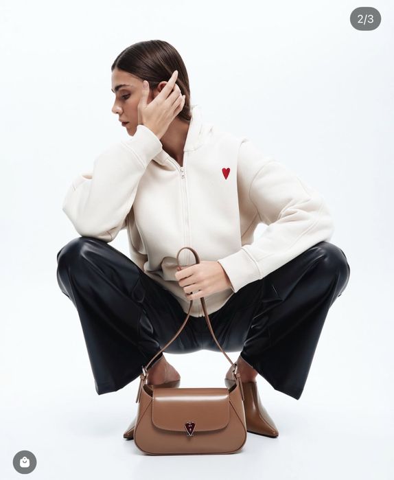 Сумка міні-бег шкіряна бежева Estro ER00116267 bagllet nukot juna