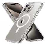 Przezroczyste etui iPhone 16 Pro magnetyczne + gratis folia na ekran