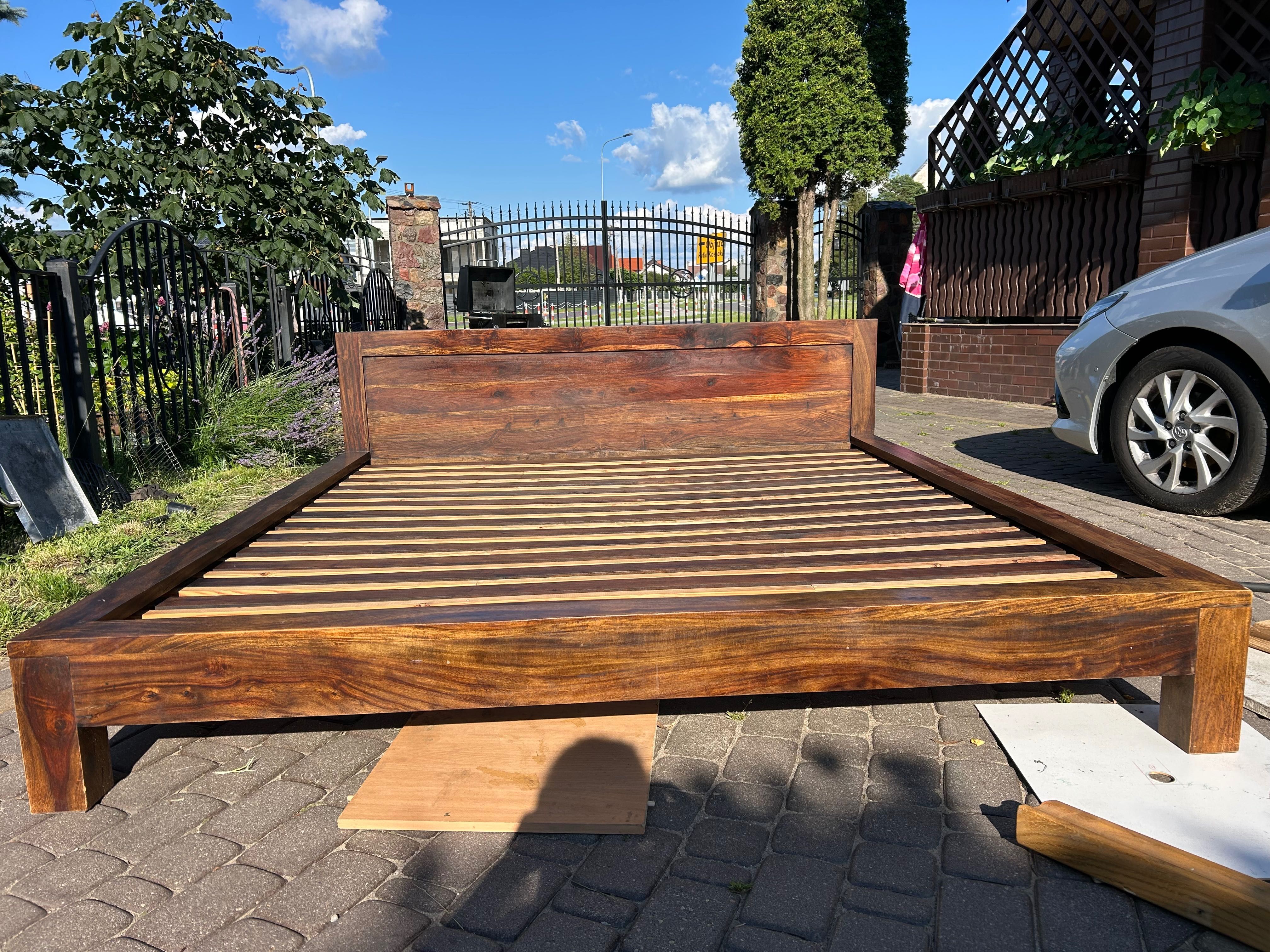 Łóżko drewniane rama łóżka palisander 180x200