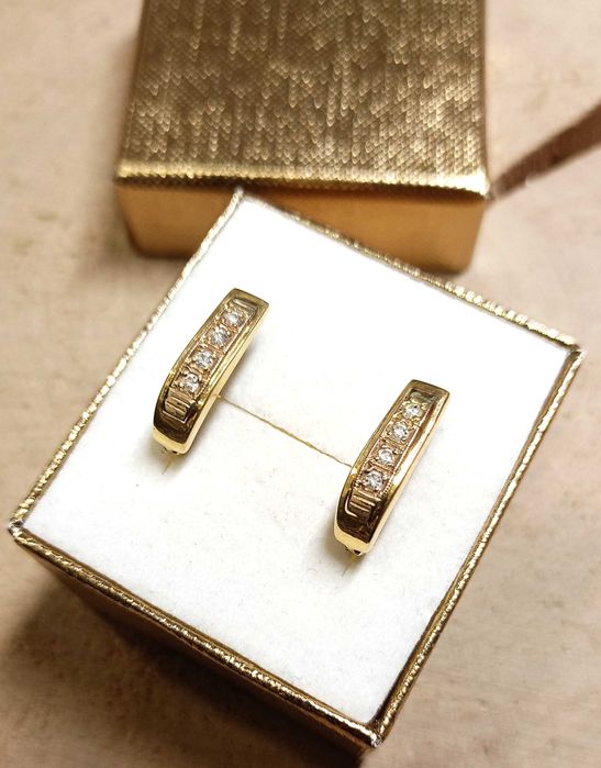 Złote kolczyki p.585/3,91g