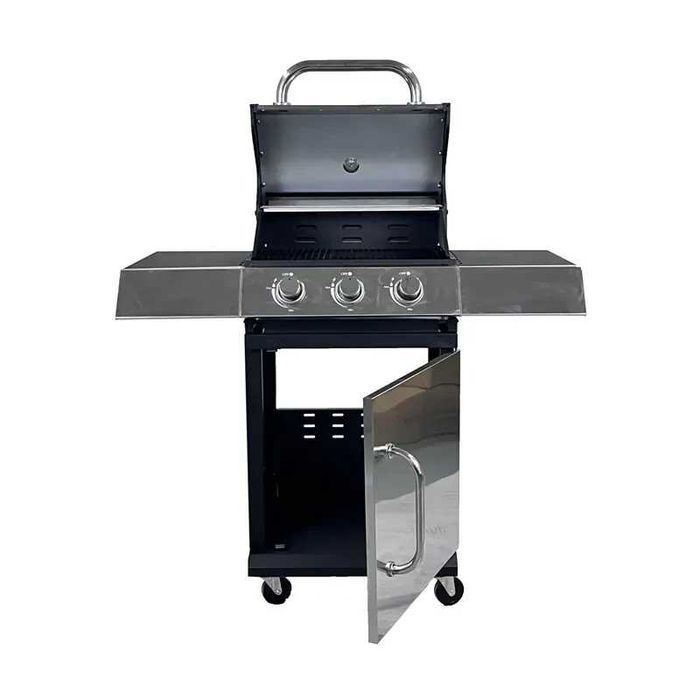 Grill gazowy QL-09 / Duży ruszt / Stal nierdzewna / Kółka / PROMOCJA