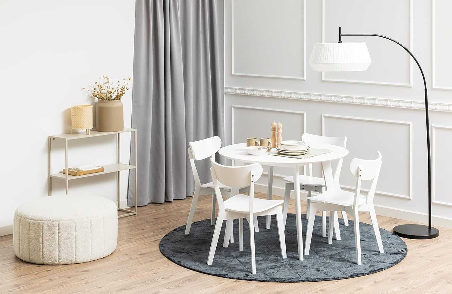 Stół jadalniany okrągły AC Design Furniture 76x105x105cm NOWY biały