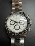 Relógio Cronografo Parnis 39mm Preto / Branco