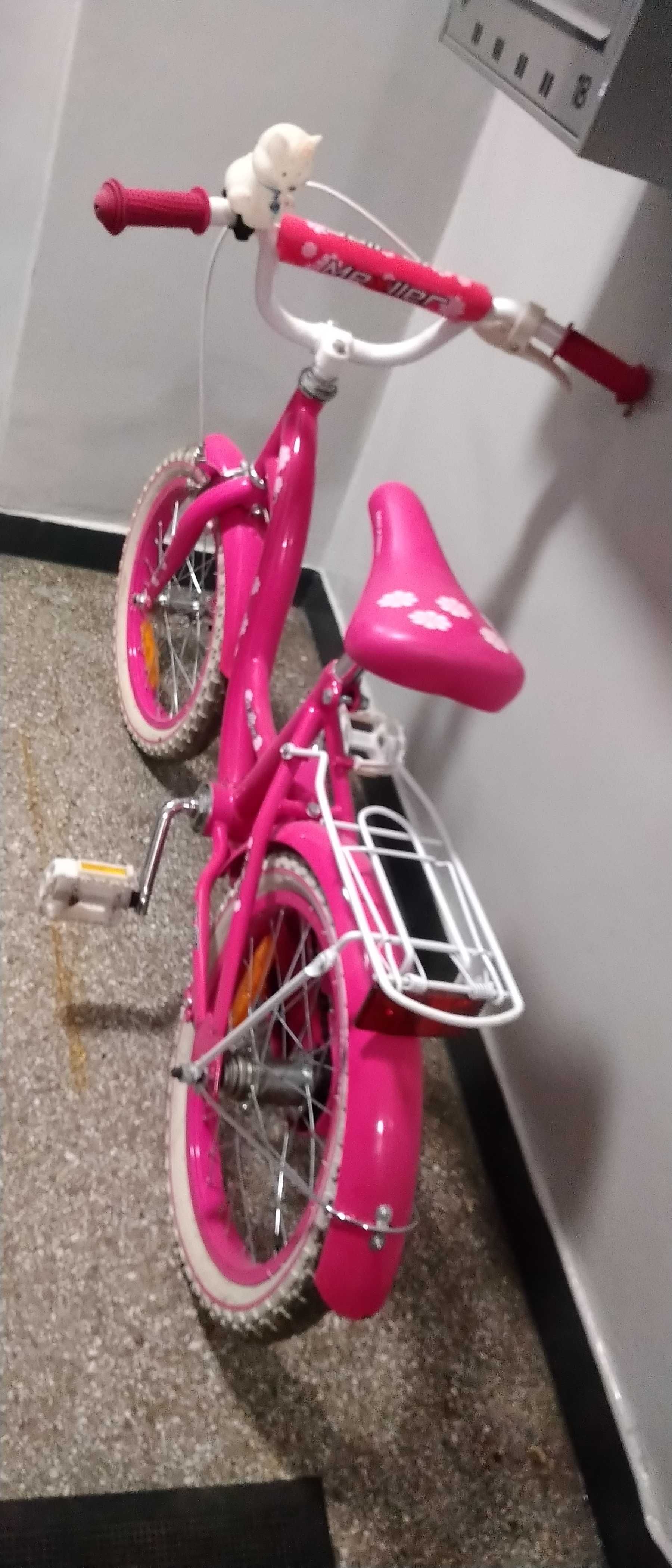 Rowerek dla dziewczynki 16 cali różowy